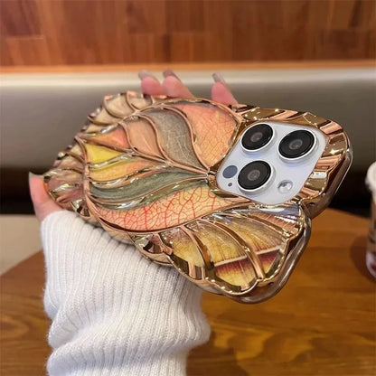 【ステンドグラス風】ラメ×立体ウェーブライン カラフル ゴールドライン スマホケース｜iPhone対応 #250617