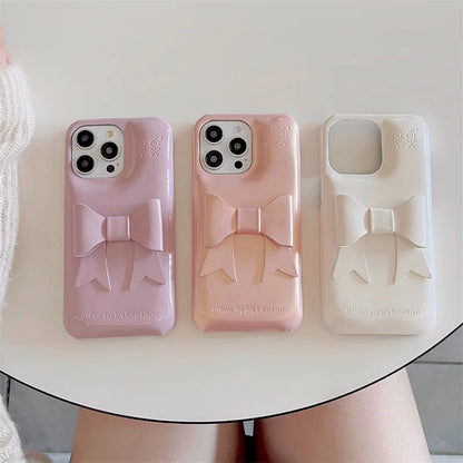 【艶めく光沢×立体リボン】大人ガーリーな3Dデザインケース｜iPhone対応 #250508