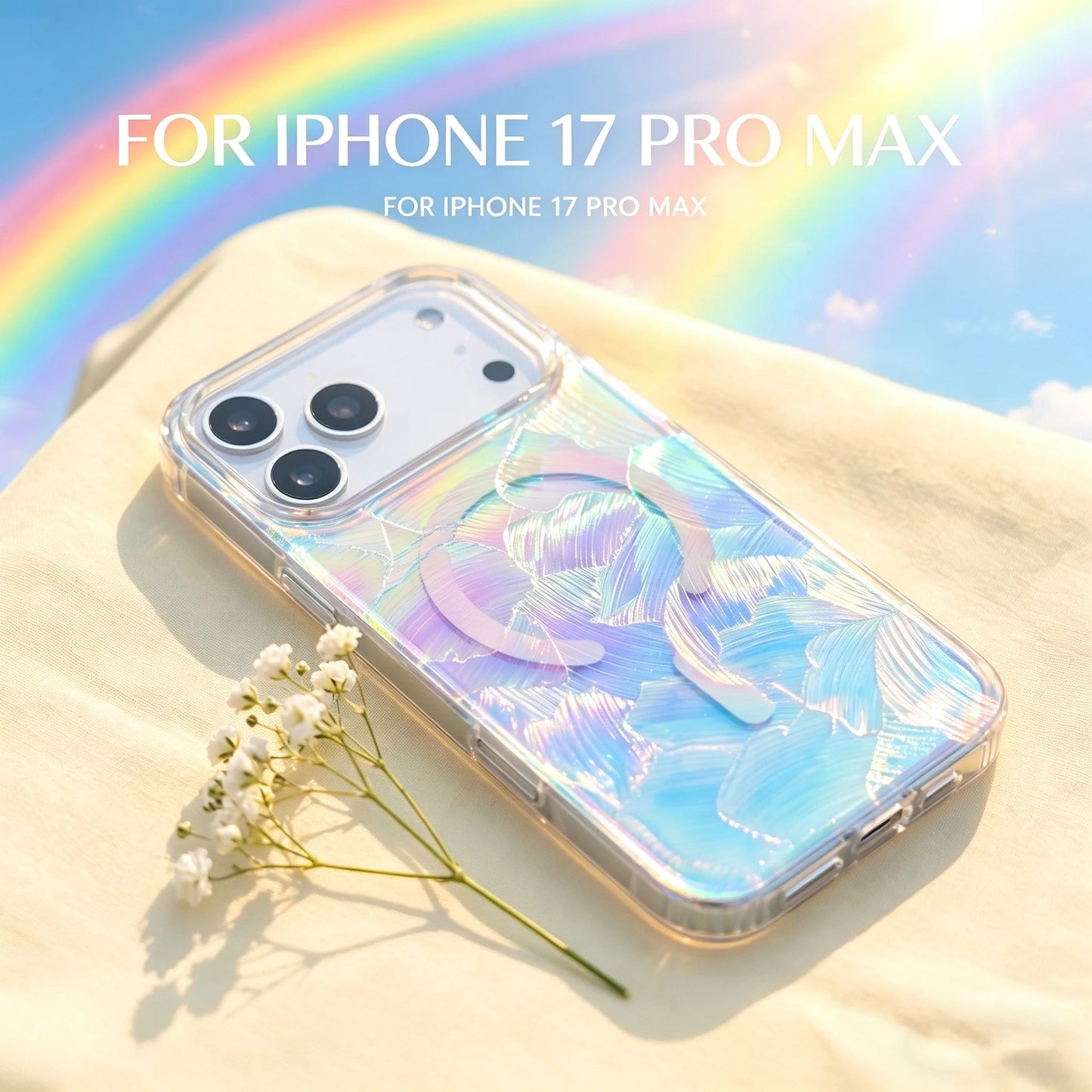 オーロラグラデーション クリア Magnet内蔵 iPhoneケース 透明感 ＃261072