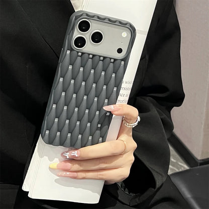 立体編み込みテクスチャー マットカラー iPhoneケース｜スポーティ #260041
