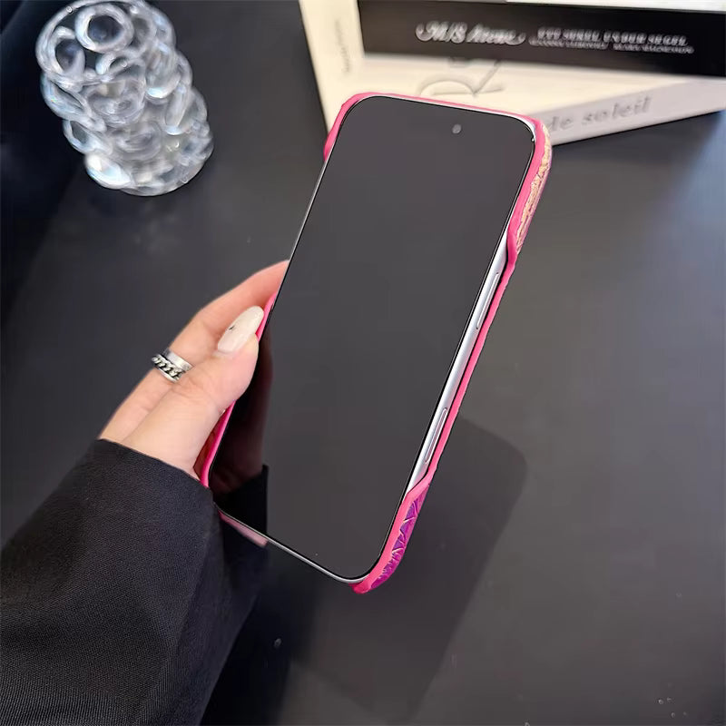 オーロラクロコダイル柄 レザー風 iPhoneケース｜ゴージャス・輝き・トレンド風  #261037