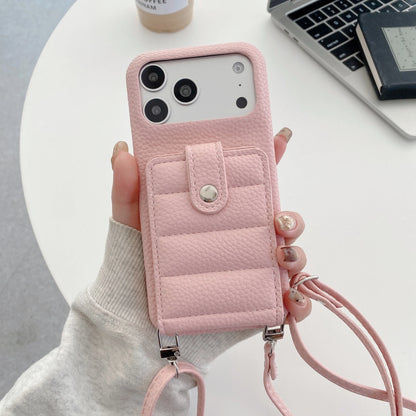 レザー風クロスボディ ショルダーバッグ型iPhoneケース カード収納スタンド機能付き♯261157