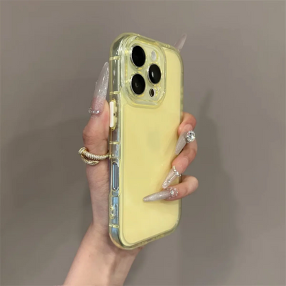 【パステルクリアカラー】シンプル×上品ハイブリッドケース｜iPhone対応 #250519