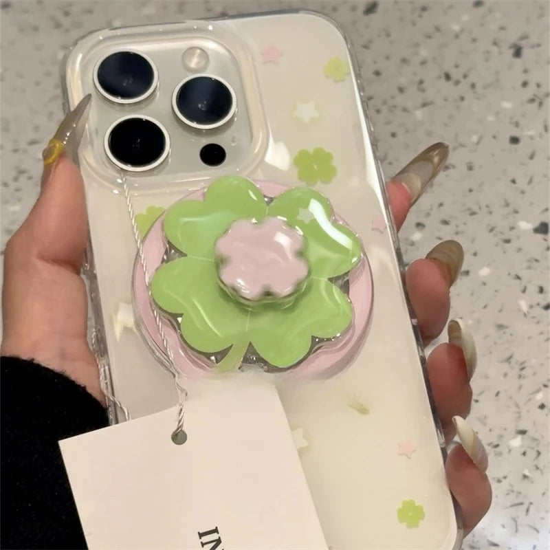 【スマホグリップ】ラッキークローバー スマホグリップ｜Magnet対応 #241102