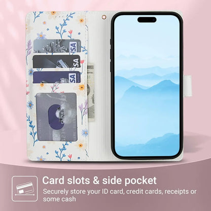 【ブックスタイル】花柄 フラワーキルティング ストラップ付き 手帳型 iPhoneケース｜カード収納 ショルダー対応 #240110