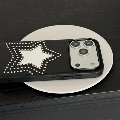 ビジュースタッズ ライン ハート＆スター ミラー iPhoneケース #260604