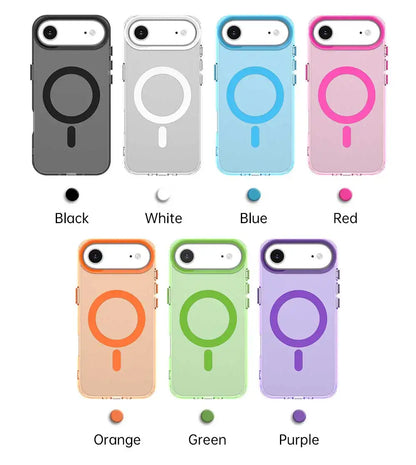 【ワイヤレス充電対応シリーズ】クリアカラー バイカラーリング スマホケース｜iPhone対応 #250825