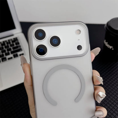バイカラー Magnet内蔵 シンプル配色デザイン iPhoneケース｜くすみカラー・ミニマル #231111