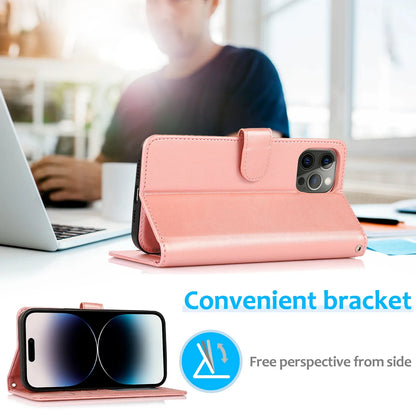 【ブックスタイル】Magnet内蔵 レザー調 2WAY分離式 手帳型 iPhoneケース｜カード収納・ストラップ付き #240207