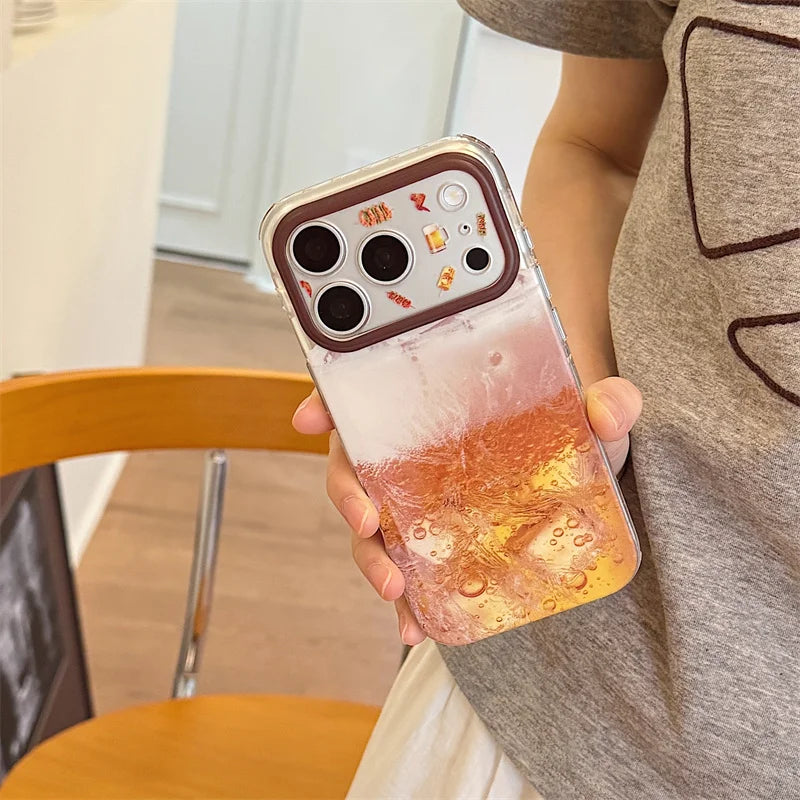 【ビール＆焼き鳥】クリア iPhoneケース｜ユニーク・おもしろ スマホケース SNS おしゃれ #261019