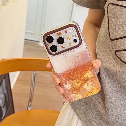 【ビール＆焼き鳥】クリア iPhoneケース｜ユニーク・おもしろ スマホケース SNS おしゃれ #261019