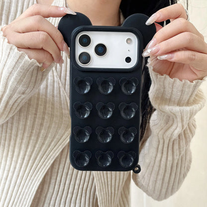 【ベアポップ】くまみみ × ポップバブル スマホケース｜iPhone対応 #240811