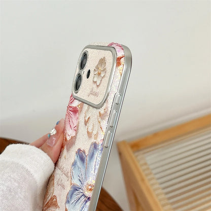 フラワーモチーフ iPhoneケース｜パステルカラー・立体テクスチャ #240605