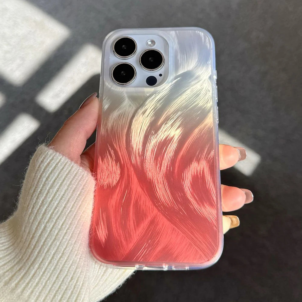 ニュアンス ウェーブ ブラシ グラデーション iPhoneケース #260221