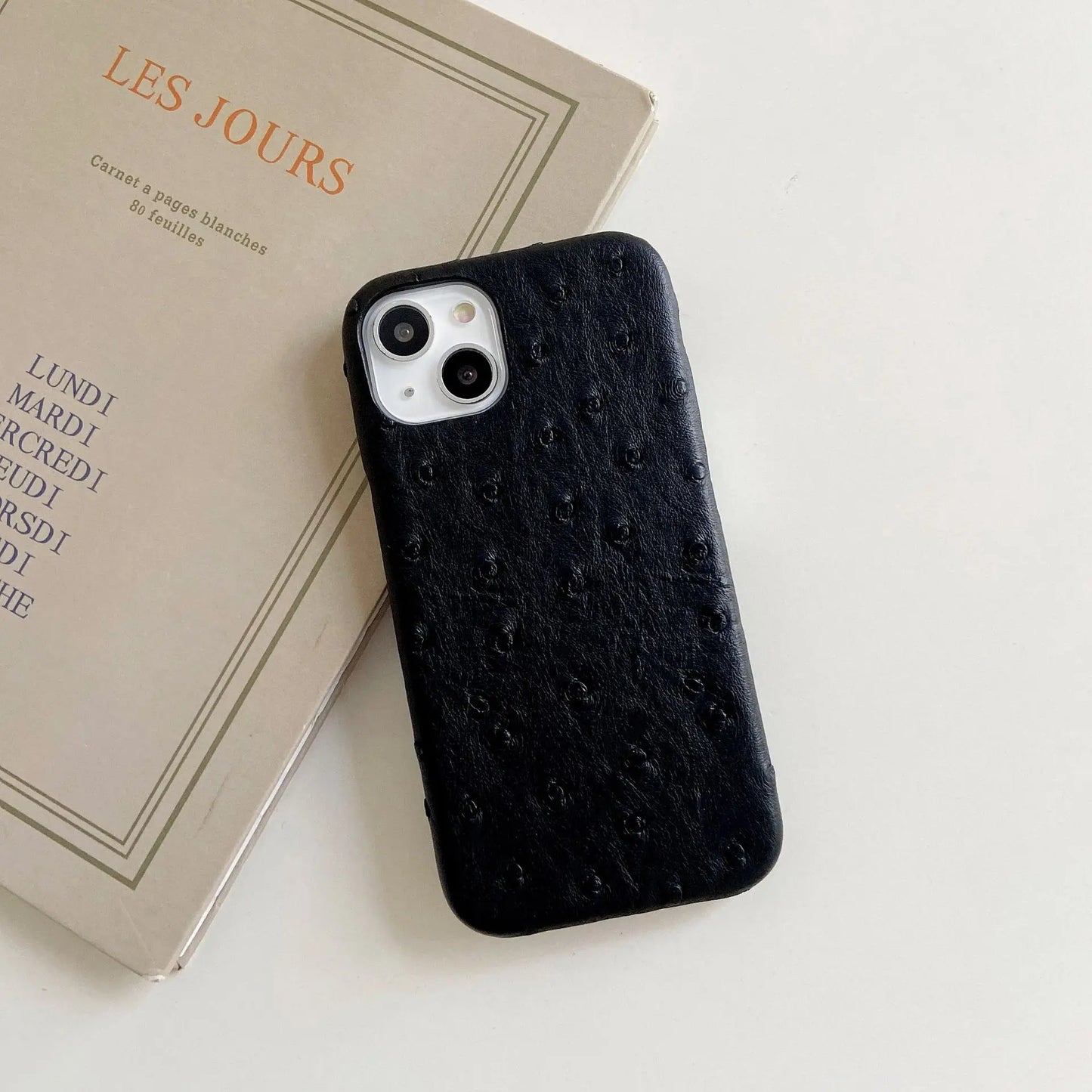 【オース風レザー】型押し PUレザー シンプルスマホケース｜iPhone対応 #240922