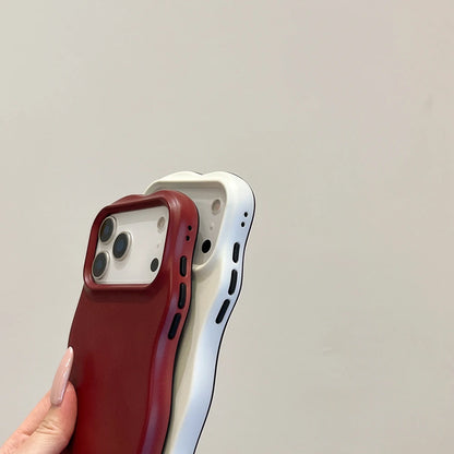 シンプル  無地 ウェーブフレーム iPhoneケース ソフトケース #260317