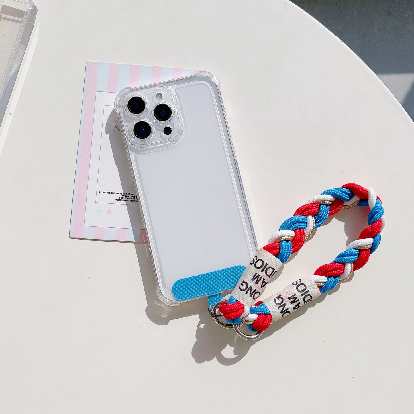 【ストラップ】くすみカラー編み ロープストラップ