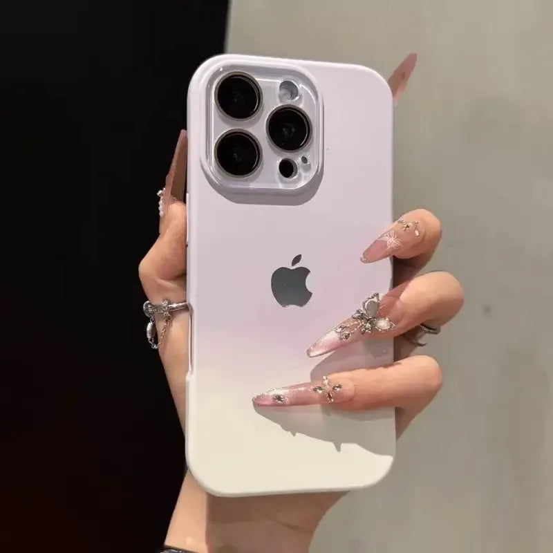 【グラデーションカラー】カメラ保護付き スマホケース グラデカバー 全面保護 TPU シンプル可愛い おしゃれ 韓国風 ｜iPhone対応 #251220