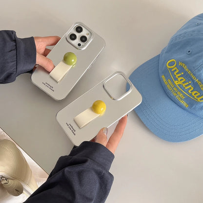 【シルバー×カラーポップ】レトロ ポップ バンドケース｜iPhone対応 #250723