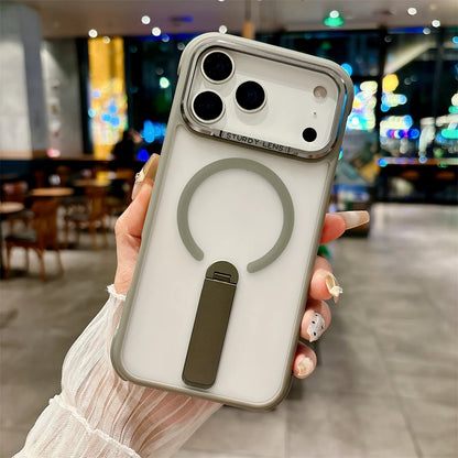 【Magnet内蔵】半透明 マットカラー スタンド付き スマホケース｜iPhone対応 #251209