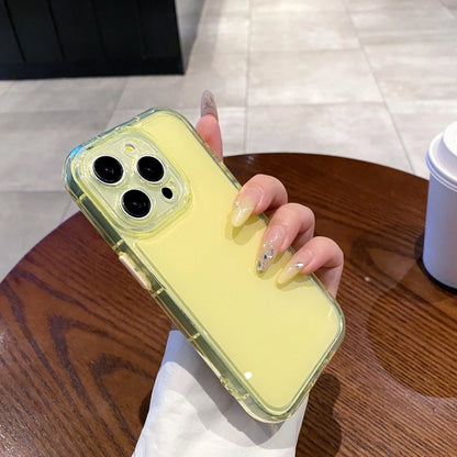 【パステルクリアカラー】シンプル×上品ハイブリッドケース｜iPhone対応 #250519