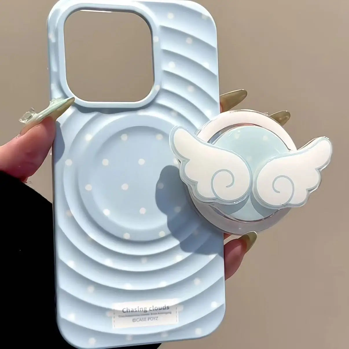 スマホグリップ｜天使の羽 ウイングデザイン スマホスタンド 落下防止 #260430