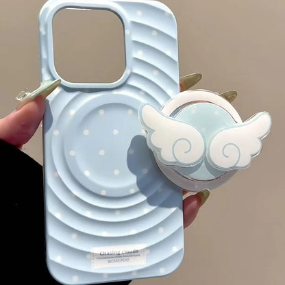 スマホグリップ｜天使の羽 ウイングデザイン スマホスタンド 落下防止 #260430