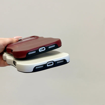 シンプル  無地 ウェーブフレーム iPhoneケース ソフトケース #260317