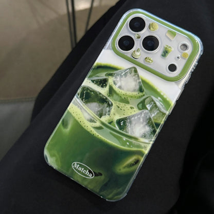 抹茶ラテデザイン ドリンクモチーフ iPhoneケース｜カフェ風・ユニーク #260078