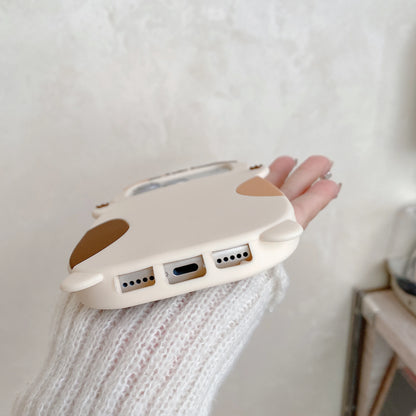 【猫耳シリーズ】三毛猫 肉球 立体キャットiPhoneケース｜マットTPU #240211