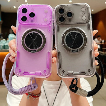 【リングスタンドシリーズ】マグネット対応 ストラップ付き 半透明 クリアスマホケース｜iPhone対応 #251214