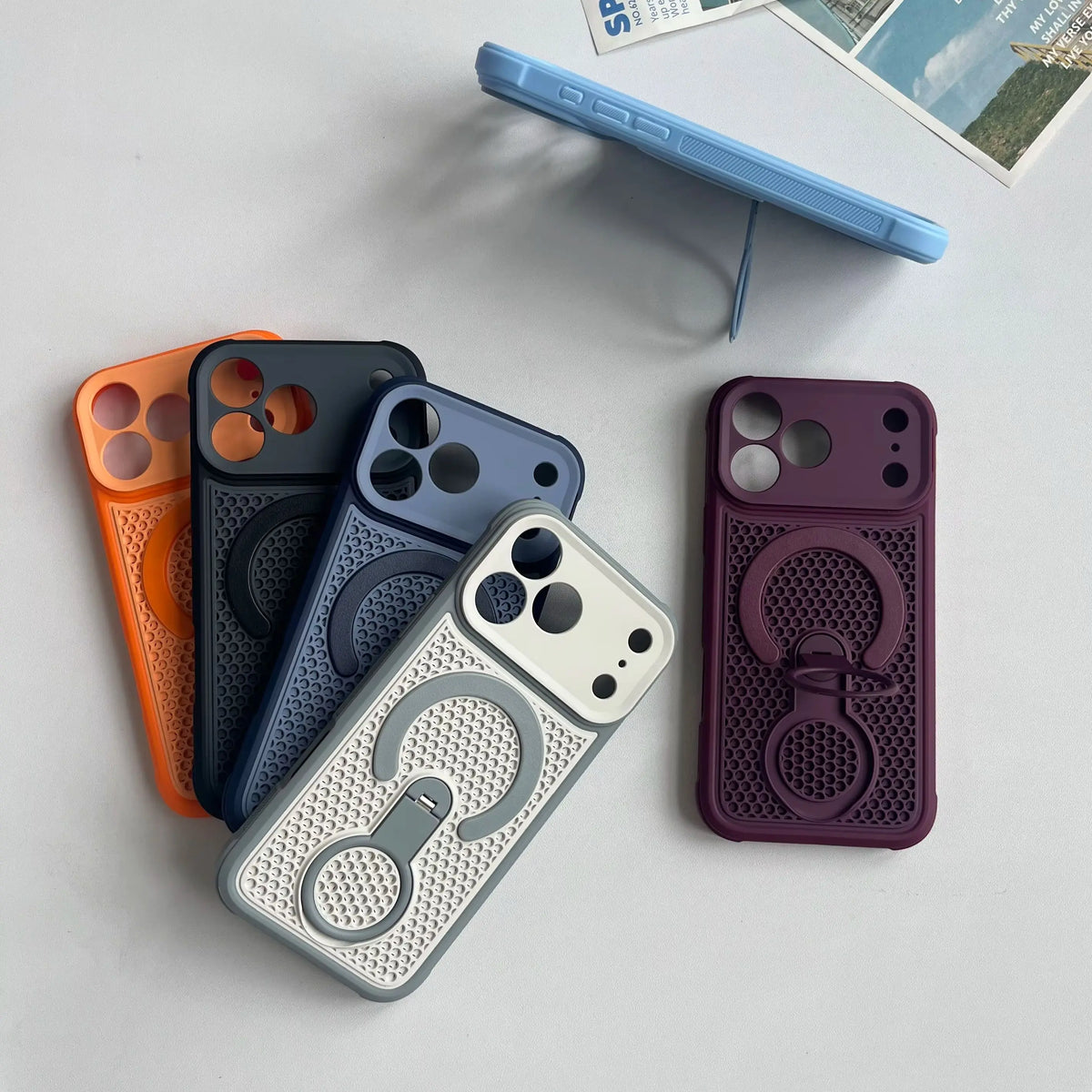 折りたたみリングスタンド付き iPhoneケース (全5色) スマート・モビリティ PCA #261226