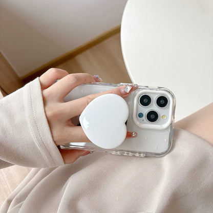 【ハートスタンド付き】クリアスマホケース｜iPhone対応 #250501