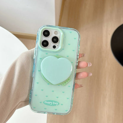 【ハートスタンド付き】クリアスマホケース｜iPhone対応 #250501