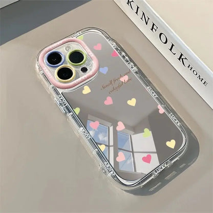 カラーハートデザイン ミラー スマホケース｜iPhone対応 #260528