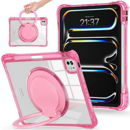【iPadケース】回転式リングスタンド＆持ち手フック付き カラーフレームケース 全5色 ポップ・機能的・スポーティー #261125