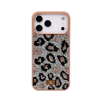 【キラキラビジューシリーズ】フルラインストーン ヒョウ柄 レオパード グリッター デコ スマホケース｜iPhone対応 #260113