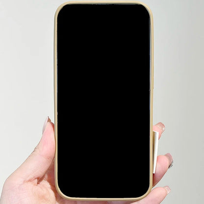 【チェックダックス】刺繍わんこ × レトロチェック エンボス スマホケース｜iPhone対応 #250210