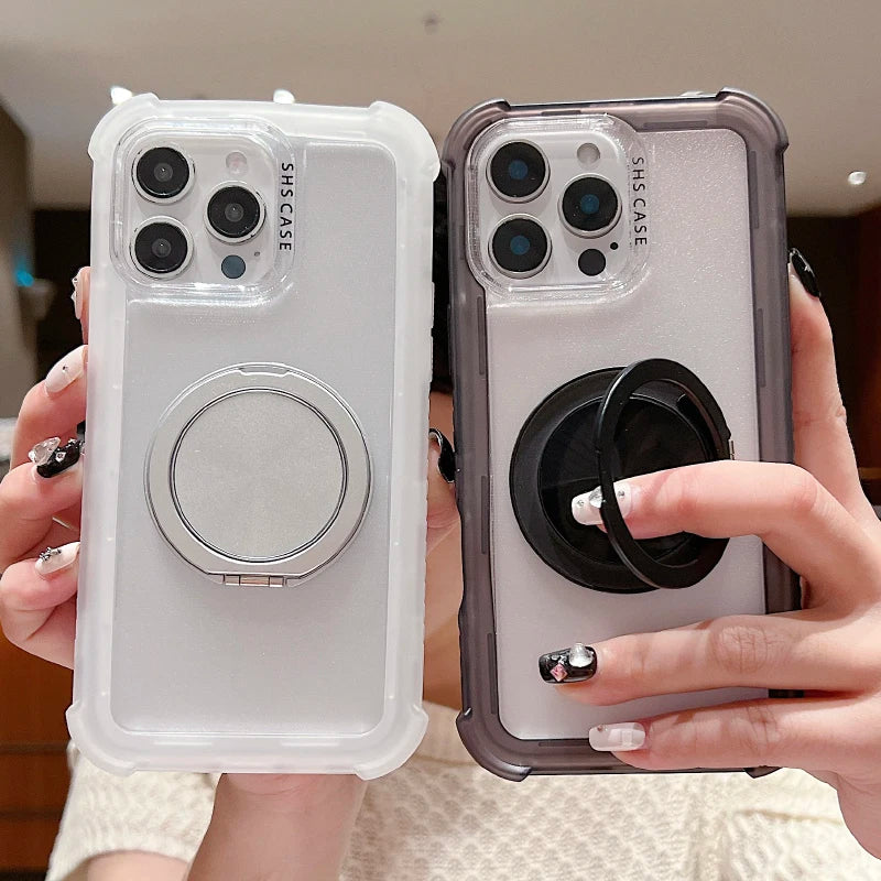 リング付き iPhoneケース｜クリアタイプ・スタンド対応 #240521