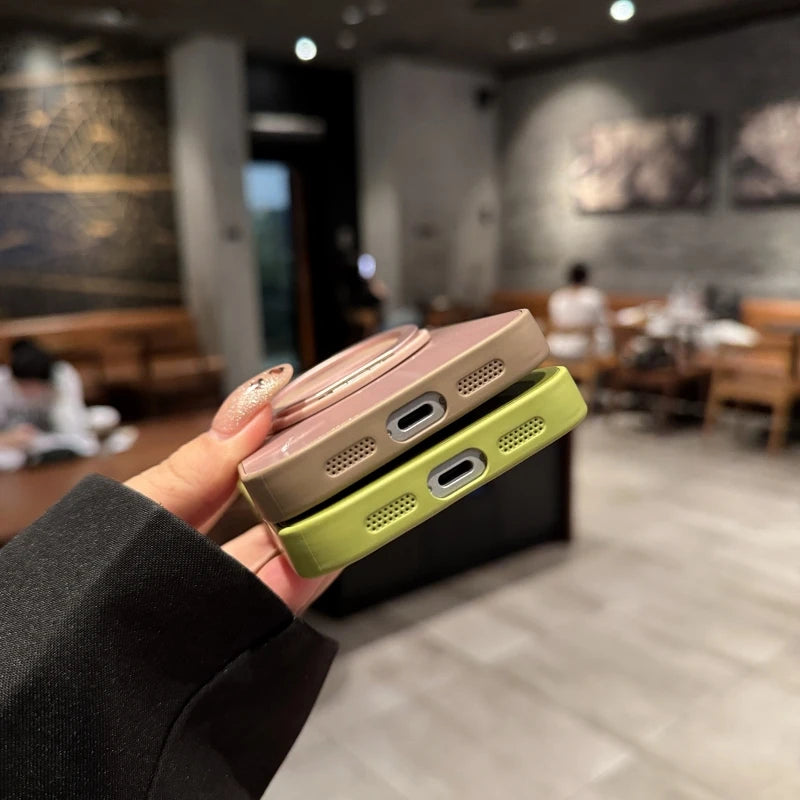 ラディアルリング スマホケース｜放射デザイン・折りたたみリング一体型 iPhoneケース #240407