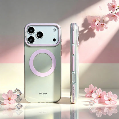 コントラストカラー Magnet内蔵 クリアケース iPhoneケース｜鮮やかカラー・シンプルデザイン #260035
