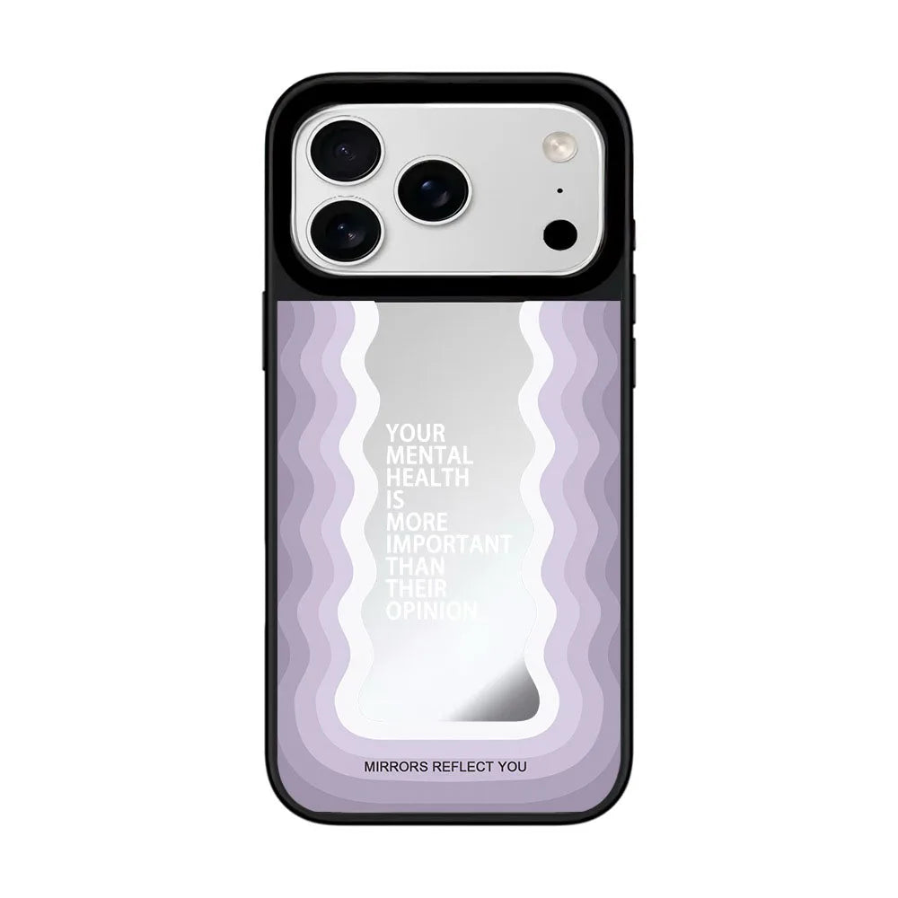 【ミラーシリーズ】鏡面仕上げ 英字メッセージ入り おしゃれ耐衝撃 スマホケース｜iPhone対応 #251224