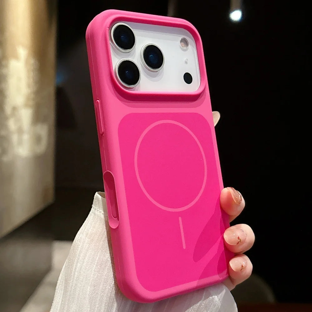 ネオンカラー MagSnet内蔵 マットバイカラー iPhoneケース｜耐衝撃・カラーフレーム #260521