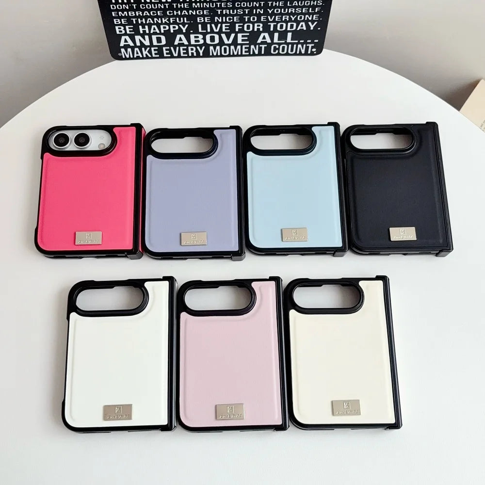 iPhone Duo メタルプレートモチーフケース (全7色) トレンド・カジュアル #261204