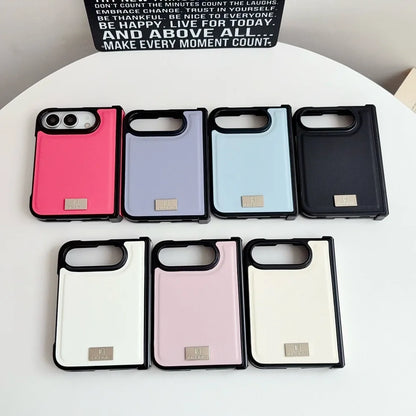 iPhone Duo メタルプレートモチーフケース (全7色) トレンド・カジュアル #261204