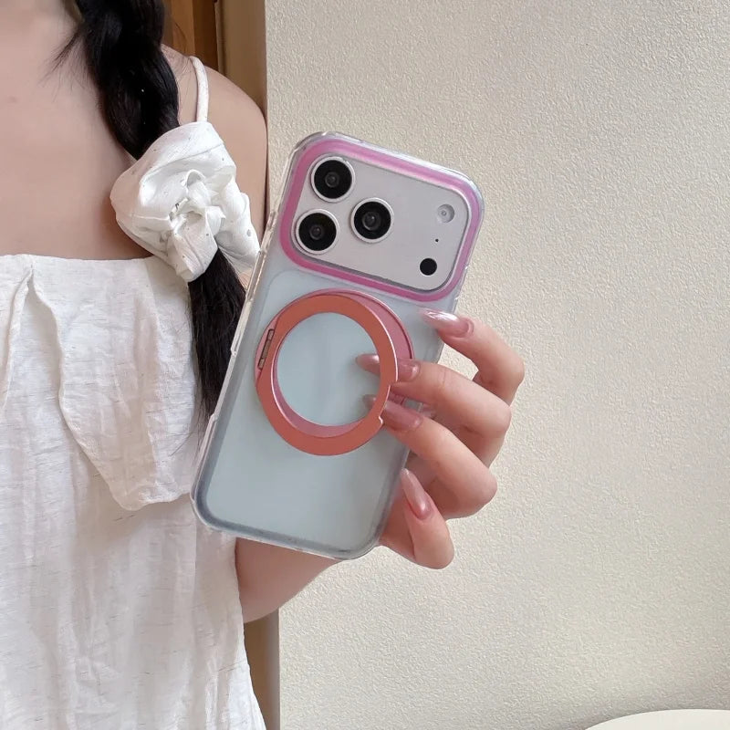 【パステル】バイカラー 360度回転 リングスタンド iPhoneケース｜淡色・マット PCA #261290