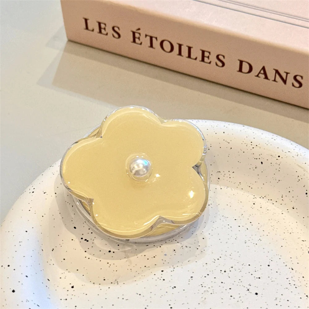 【スマホグリップ】フラワーパール パール付き お花 スタンド｜Magnet対応  #241113