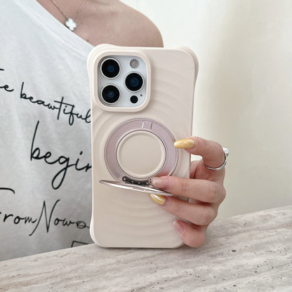 【マグネットスタンド付き】シンプルカラー シリコン スマホケース｜iPhone対応 #251221