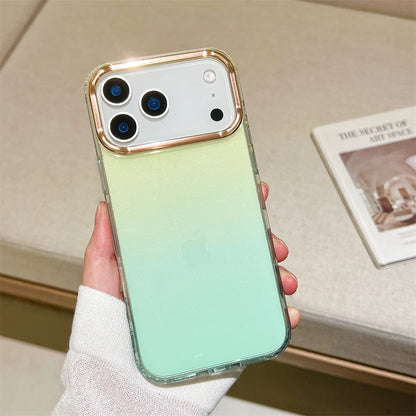 【グラデーションシリーズ】ラメ入りクリアフレーム スマホケース｜iPhone対応 #251127