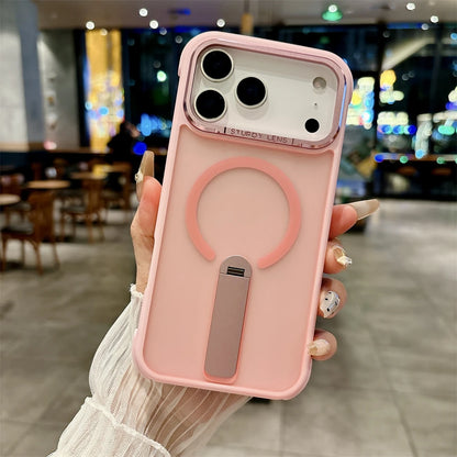 【Magnet内蔵】半透明 マットカラー スタンド付き スマホケース｜iPhone対応 #251209